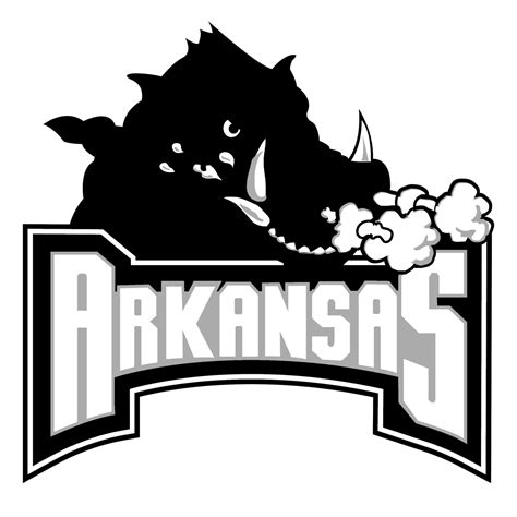 Arkansas Razorback Logo Black and White – Brands Logos