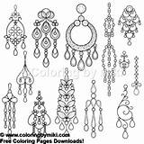 Earring Coloring Pages sketch template