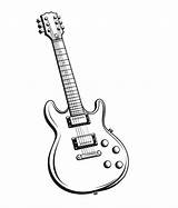 Electric Guitar Coloring Pages sketch template