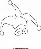 Jester Coloring Page Joker April Fools Day Mardi Gras Picture sketch template