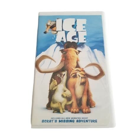 Ice Age Movie VHS Video Tape 2002 Scrat's Missing Adventure Included Clamshell, Dinosaur Cartoon ...