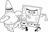 Cool Sponge Sunger Bob And Patrick Star Angry Coloring Page  sketch template