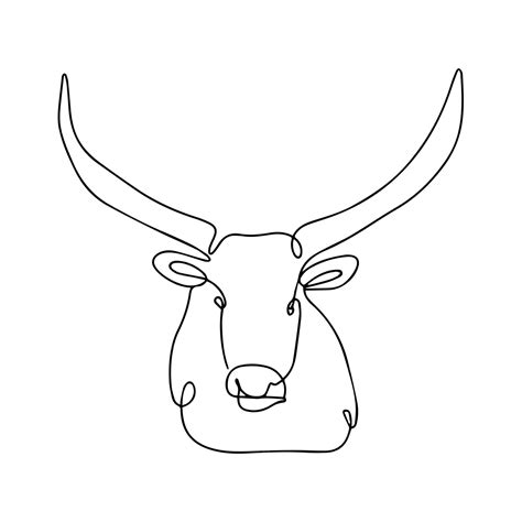 Premium Vector | Continuous line drawing of a bull. vector illustration ...