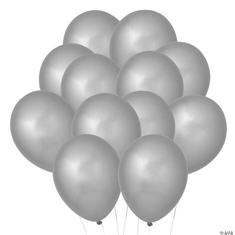 Chrome Silver 11" Latex Balloons - Discontinued