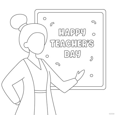 Teachers Day Cartoon Drawing in PSD, Illustrator, SVG, JPG, EPS, PNG - Download | Template.net