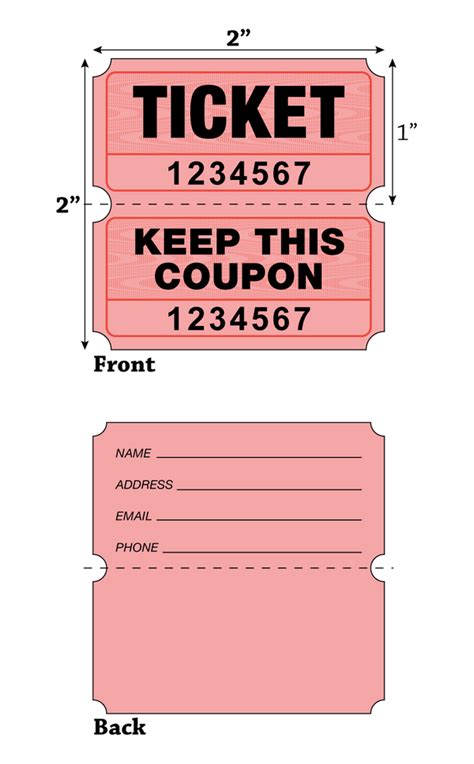 Raffle Roll Tickets - Pink (2,000/Roll) - Globe Ticket