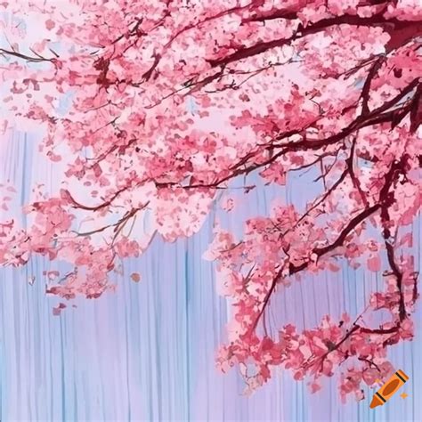 Anime Cherry Blossom Tree Background