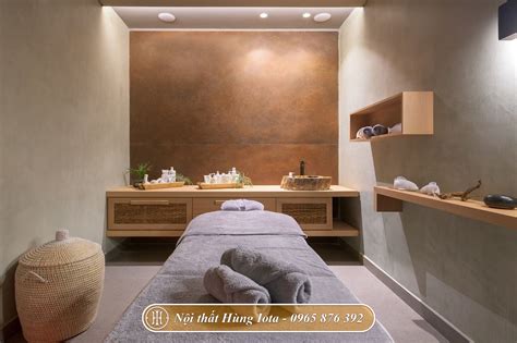 Thiết kế phòng massage spa decor màu gỗ đẹp trọn gói