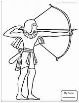 Ancient Egyptian Archer Coloring Pages  Free Printable sketch template