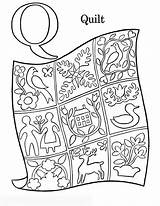 Quilt Coloring Page sketch template