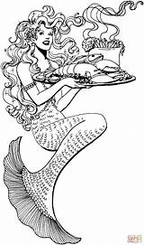 10 Disegni Da Colorare Sirene Del Mare Migliori Pagine  sketch template