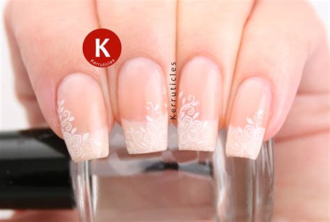 Delicate Floral Wedding Nails | Kerruticles