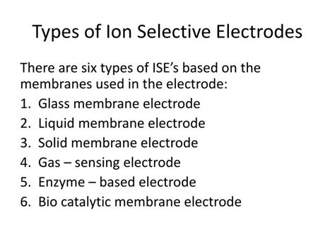 PPT - ION SELECTIVE ELECTRODES PowerPoint Presentation - ID:2144993