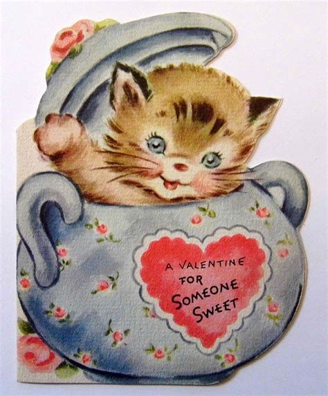 Cats in Art and Illustration | Retro valentines, Vintage valentine cards, Vintage valentines