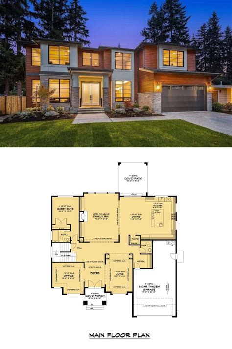 5-Bedroom Contemporary Style Two-Story Redmond Home with Balcony and Bonus Room (Floor Plan ...
