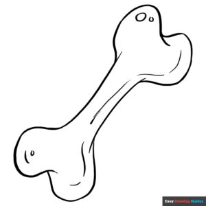 Dog Bone Coloring Page | Easy Drawing Guides