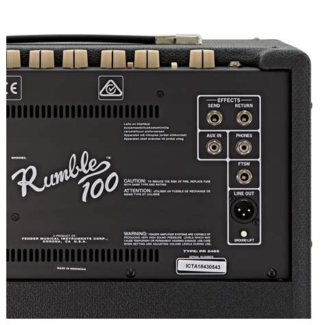 Fender Rumble 100 1x12 Bass Combo at Gear4music