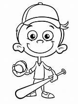 Baseball Player Coloring Page  Free Printable Pages For Kids sketch template