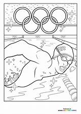Paris 2024 Olympics swimmer  Coloring Pages For Kids sketch template
