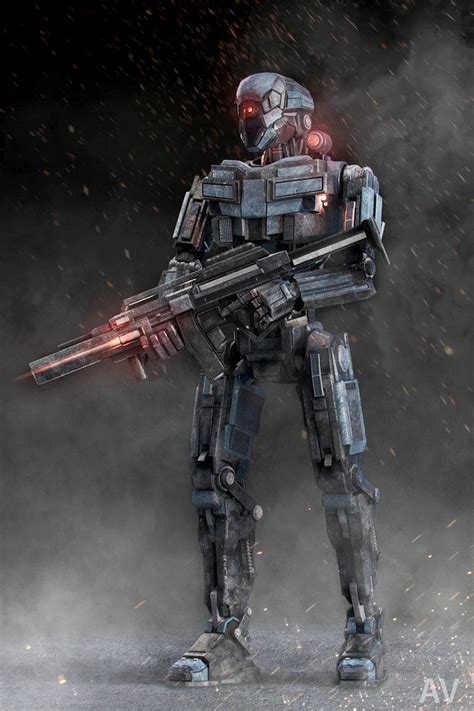 Robotic Future Soldier, Andrew Voelkl | Star wars droids, Futuristic robot, Battle droid