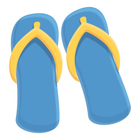 icono de zapatillas de playa de verano, estilo de dibujos animados ...