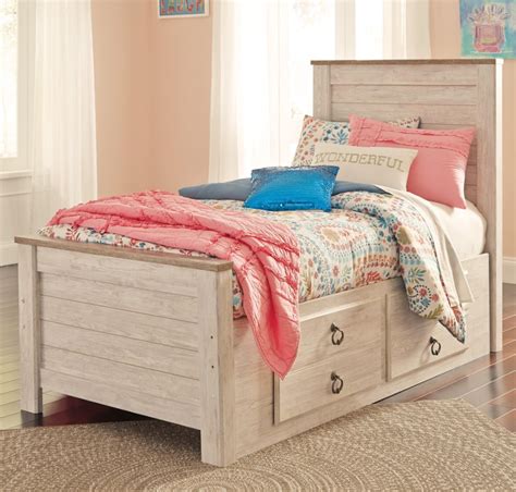 Willowton Twin Bed with Underbed Storage Drawers by Ashley Signature ...