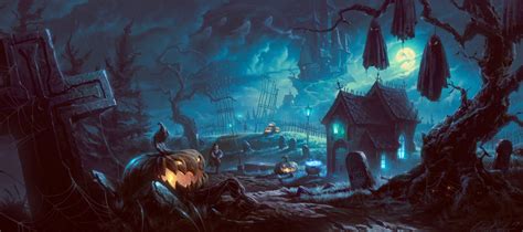 Halloween Digital Art Wallpapers - Top Free Halloween Digital Art Backgrounds - WallpaperAccess