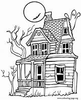 Scary Haunted House Coloring Pages Download And Print For Free sketch template