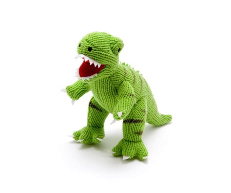 Best Dinosaur Toy Green T Rex Toy Knitted Dinosaur Toy. Special Gift