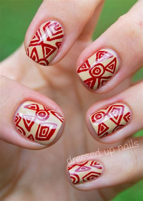 Dressed Up Nails: China Glaze On Safari nail art part 5 - geometric print nails!