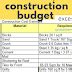 House construction budget spreadsheet - Civil engineering program