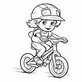 Premium Vector  Cartoon Illustration Of Kid Riding Bike Or Bicycle sketch template