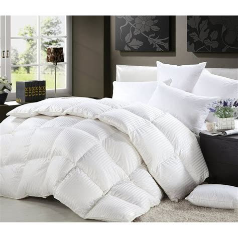 Full Queen Size Duvet Insert Goose Down Comforter 100% Egyptian Cotton Cover Duvet White Down ...