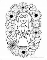Mary Coloring Pages Perfect To Use As May Crowning Printables sketch template