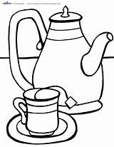 Printable Tea Party Coloring Page 2  Coolest Free Printables sketch template