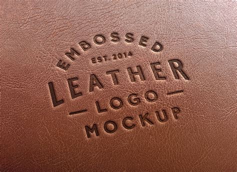 Leather Stamping Logo MockUp #2 | GraphicBurger