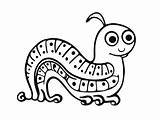 Inchworm Coloring Activity  Page sketch template