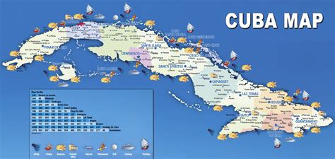 Carte de Cuba avec les villes et les régions