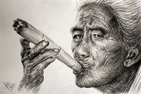 Sketsa Wajah Nenek Karya Hareanto