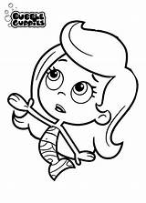 Molly Bubble Guppy Coloring Page Pages sketch template