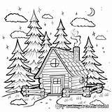 Cabin Coloring Pages  Free & Printable sketch template