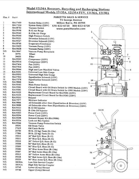 Robinair 34788 Parts Diagram