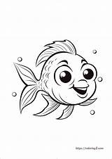 Cute Fish  Free Coloring Sheet sketch template