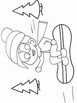 Winter Snowboard Sports Coloring Pages & coloring Book sketch template