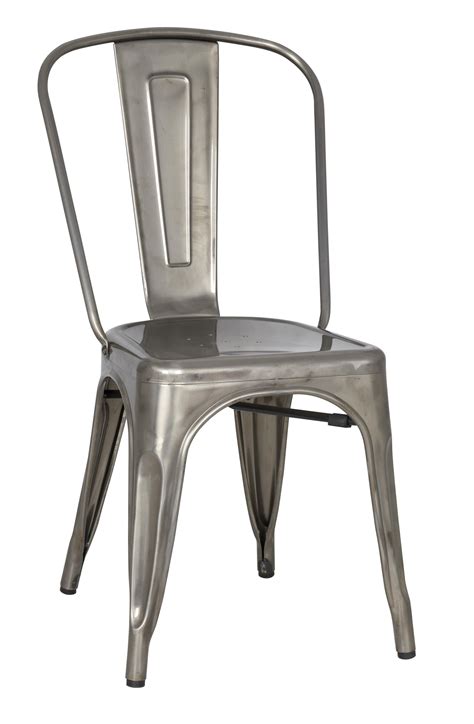 Metal Chair on White Background