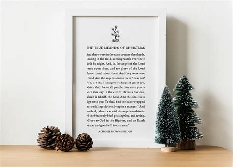 A Charlie Brown Christmas Linus Meaning of Christmas Speech - Etsy Canada