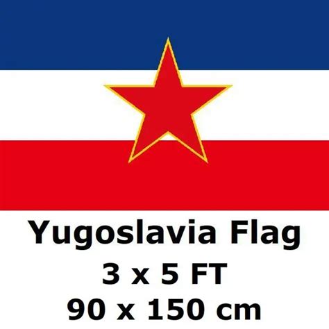 Yugoslavia Flag 90 x 150 cm Polyester SFRJ Yugoslav Yugoslavia 1945 1992 Old Flags And Banners ...