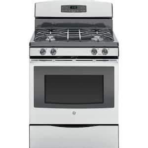 GE 5.0 cu. ft. Gas Range with Self-Cleaning Oven in Stainless Steel ...