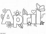 April Coloring Page coloring sketch template