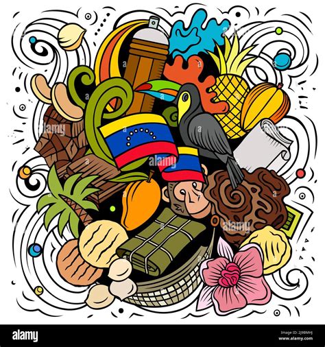 Venezuela hand drawn cartoon doodles illustration Stock Vector Image & Art - Alamy